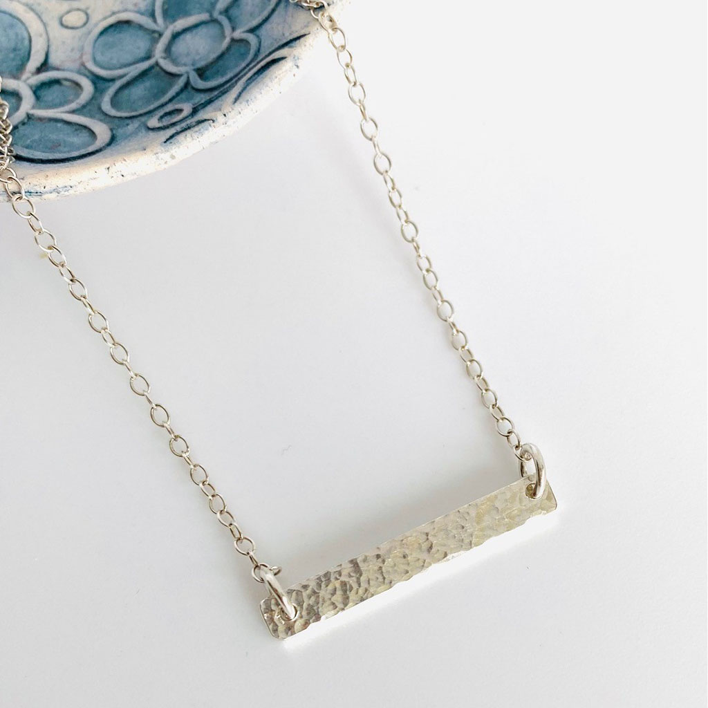 Silver Bar Necklace handcrafted in Dundee, Scotland